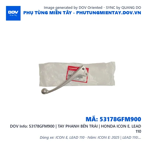 53178GFM900 | TAY PHANH BÊN TRÁI | HONDA ICON E, LEAD 110 — 53178GFM900