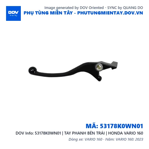 53178K0WN01 | TAY PHANH BÊN TRÁI | HONDA VARIO 160 — 53178K0WN01