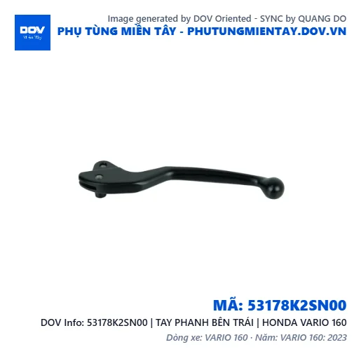 53178K2SN00 | TAY PHANH BÊN TRÁI | HONDA VARIO 160 — 53178K2SN00