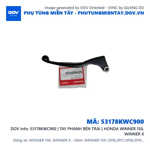 53178KWC900 | TAY PHANH BÊN TRÁI | HONDA WINNER 150, WINNER X — 53178KWC900