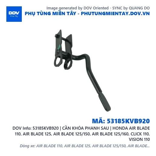 53185KVB920 | CẦN KHÓA PHANH SAU | HONDA AIR BLADE 110, AIR BLADE 125, AIR BLADE 125/150, AIR BLADE 125/160, CLICK 110, VISION 110 — 53185KVB920
