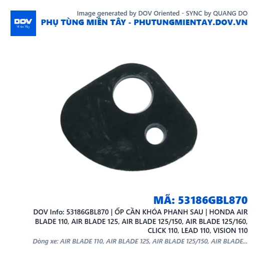 53186GBL870 | ỐP CẦN KHÓA PHANH SAU | HONDA AIR BLADE 110, AIR BLADE 125, AIR BLADE 125/150, AIR BLADE 125/160, CLICK 110, LEAD 110, VISION 110 — 53186GBL870