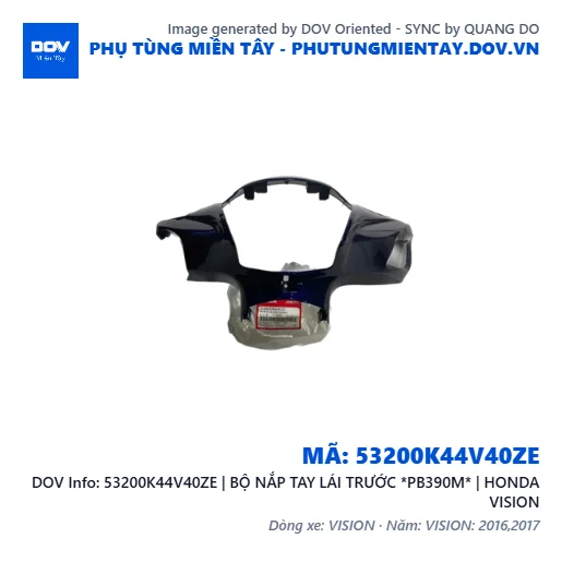 53200K44V40ZE | BỘ NẮP TAY LÁI TRƯỚC *PB390M* | HONDA VISION — 53200K44V40ZE