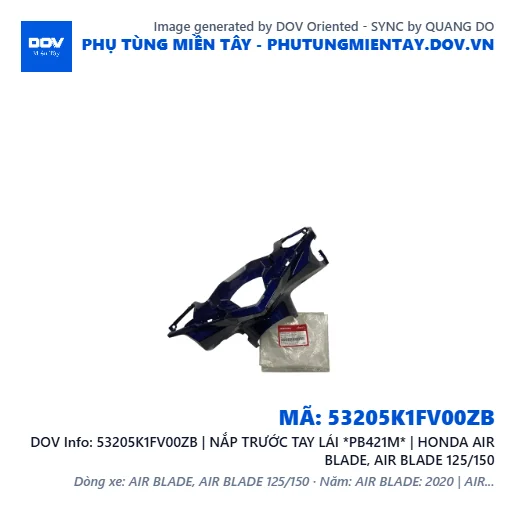 53205K1FV00ZB | NẮP TRƯỚC TAY LÁI *PB421M* | HONDA AIR BLADE, AIR BLADE 125/150 — 53205K1FV00ZB
