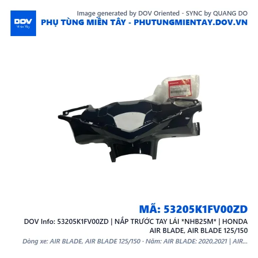53205K1FV00ZD | NẮP TRƯỚC TAY LÁI *NHB25M* | HONDA AIR BLADE, AIR BLADE 125/150 — 53205K1FV00ZD