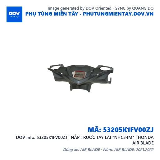 53205K1FV00ZJ | NẮP TRƯỚC TAY LÁI *NHC34M* | HONDA AIR BLADE — 53205K1FV00ZJ