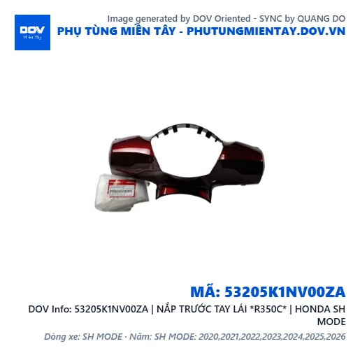 53205K1NV00ZA | NẮP TRƯỚC TAY LÁI *R350C* | HONDA SH MODE — 53205K1NV00ZA