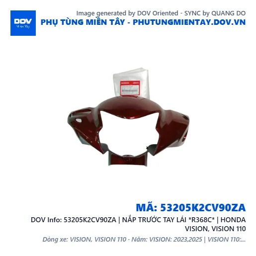 53205K2CV90ZA | NẮP TRƯỚC TAY LÁI *R368C* | HONDA VISION, VISION 110 — 53205K2CV90ZA