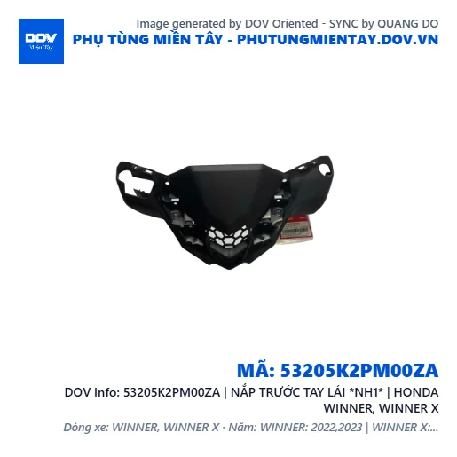 53205K2PM00ZA | NẮP TRƯỚC TAY LÁI *NH1* | HONDA WINNER, WINNER X — 53205K2PM00ZA