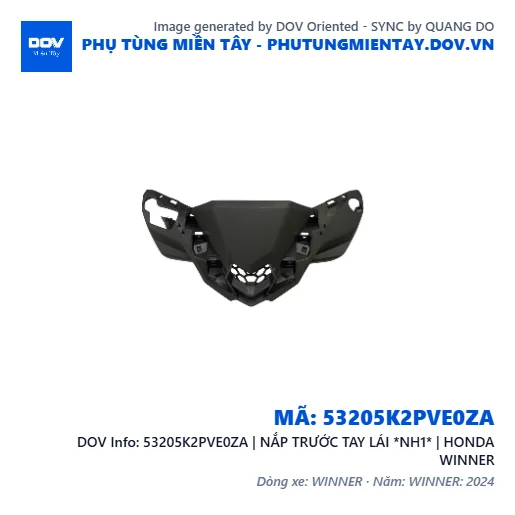 53205K2PVE0ZA | NẮP TRƯỚC TAY LÁI *NH1* | HONDA WINNER — 53205K2PVE0ZA
