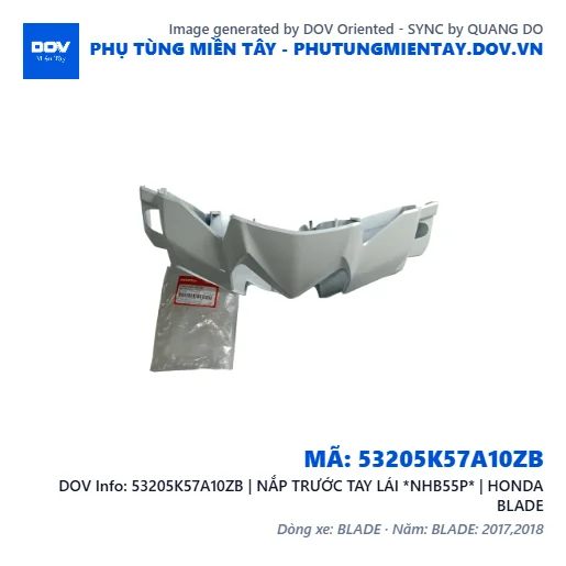 53205K57A10ZB | NẮP TRƯỚC TAY LÁI *NHB55P* | HONDA BLADE — 53205K57A10ZB
