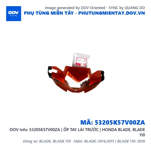 53205K57V00ZA | ỐP TAY LÁI TRƯỚC | HONDA BLADE, BLADE 110 — 53205K57V00ZA