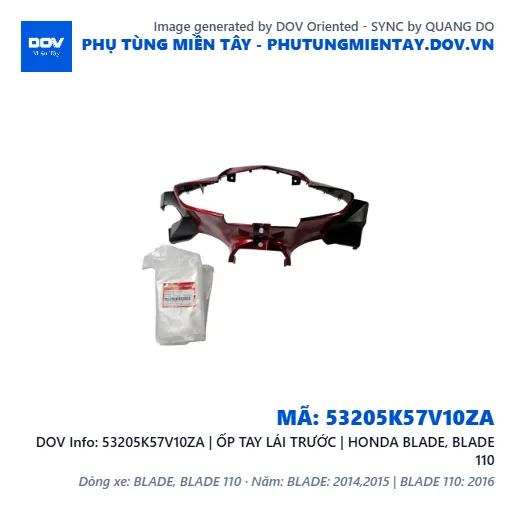 53205K57V10ZA | ỐP TAY LÁI TRƯỚC | HONDA BLADE, BLADE 110 — 53205K57V10ZA