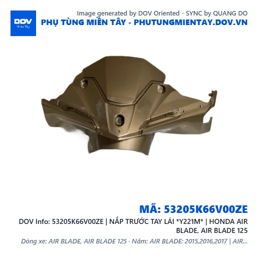 53205K66V00ZE | NẮP TRƯỚC TAY LÁI *Y221M* | HONDA AIR BLADE, AIR BLADE 125 — 53205K66V00ZE