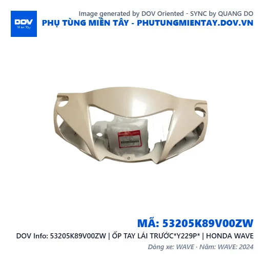 53205K89V00ZW | ỐP TAY LÁI TRƯỚC*Y229P* | HONDA WAVE — 53205K89V00ZW
