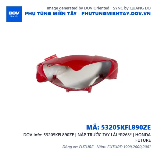 53205KFL890ZE | NẮP TRƯỚC TAY LÁI *R263* | HONDA FUTURE — 53205KFL890ZE