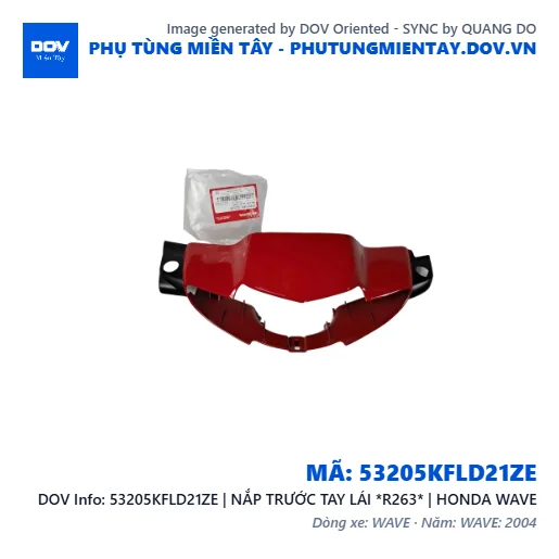 53205KFLD21ZE | NẮP TRƯỚC TAY LÁI *R263* | HONDA WAVE — 53205KFLD21ZE