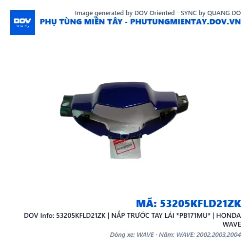 53205KFLD21ZK | NẮP TRƯỚC TAY LÁI *PB171MU* | HONDA WAVE — 53205KFLD21ZK