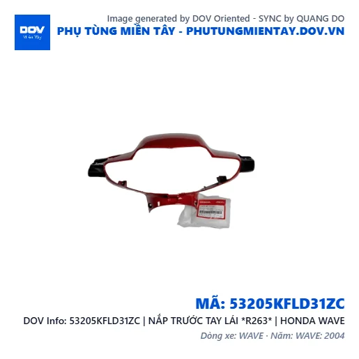 53205KFLD31ZC | NẮP TRƯỚC TAY LÁI *R263* | HONDA WAVE — 53205KFLD31ZC