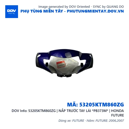 53205KTM860ZG | NẮP TRƯỚC TAY LÁI *PB373M* | HONDA FUTURE — 53205KTM860ZG