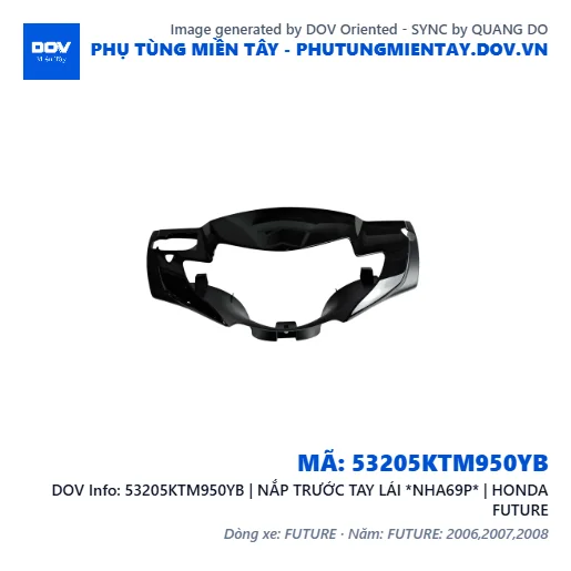 53205KTM950YB | NẮP TRƯỚC TAY LÁI *NHA69P* | HONDA FUTURE — 53205KTM950YB