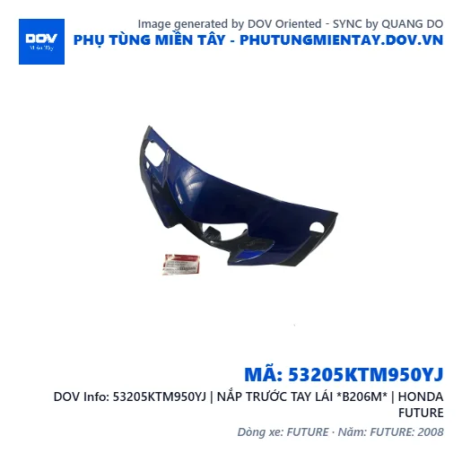 53205KTM950YJ | NẮP TRƯỚC TAY LÁI *B206M* | HONDA FUTURE — 53205KTM950YJ