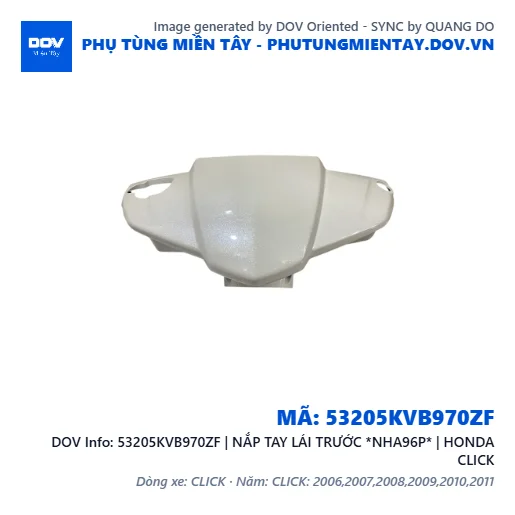 53205KVB970ZF | NẮP TAY LÁI TRƯỚC *NHA96P* | HONDA CLICK — 53205KVB970ZF