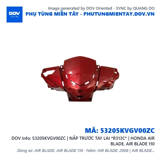 53205KVGV00ZC | NẮP TRƯỚC TAY LÁI *R313C* | HONDA AIR BLADE, AIR BLADE 110 — 53205KVGV00ZC