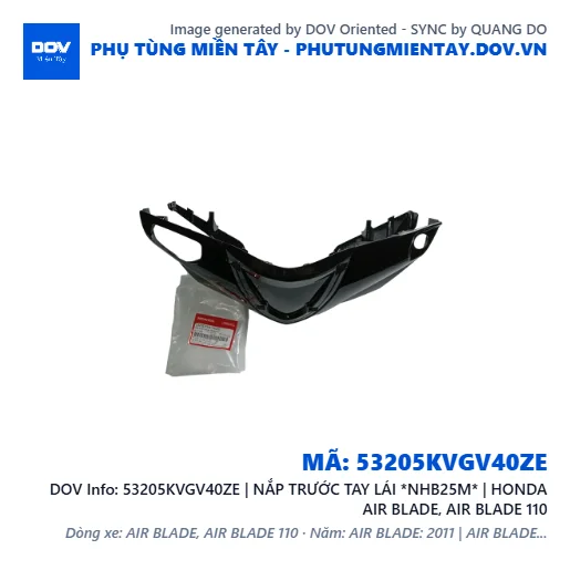 53205KVGV40ZE | NẮP TRƯỚC TAY LÁI *NHB25M* | HONDA AIR BLADE, AIR BLADE 110 — 53205KVGV40ZE