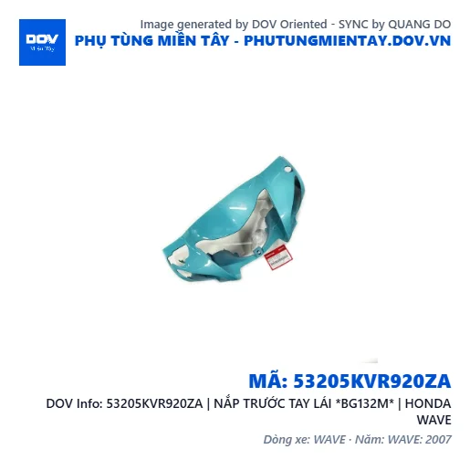 53205KVR920ZA | NẮP TRƯỚC TAY LÁI *BG132M* | HONDA WAVE — 53205KVR920ZA