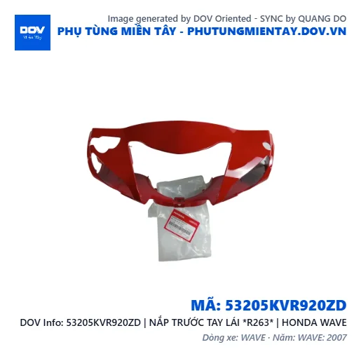 53205KVR920ZD | NẮP TRƯỚC TAY LÁI *R263* | HONDA WAVE — 53205KVR920ZD