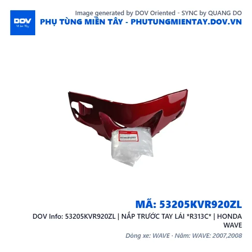 53205KVR920ZL | NẮP TRƯỚC TAY LÁI *R313C* | HONDA WAVE — 53205KVR920ZL