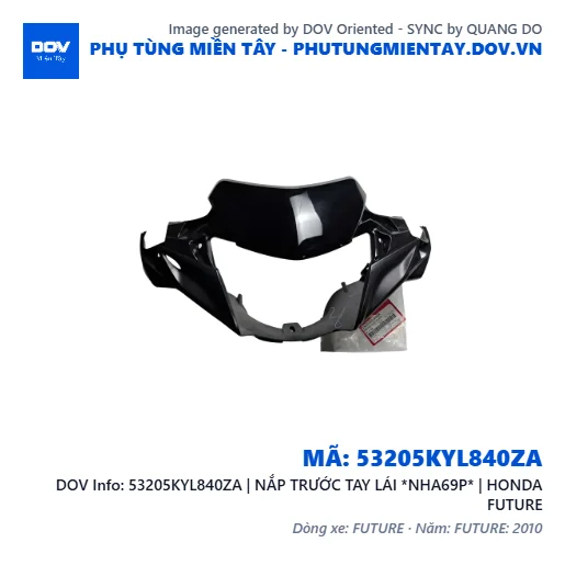 53205KYL840ZA | NẮP TRƯỚC TAY LÁI *NHA69P* | HONDA FUTURE — 53205KYL840ZA
