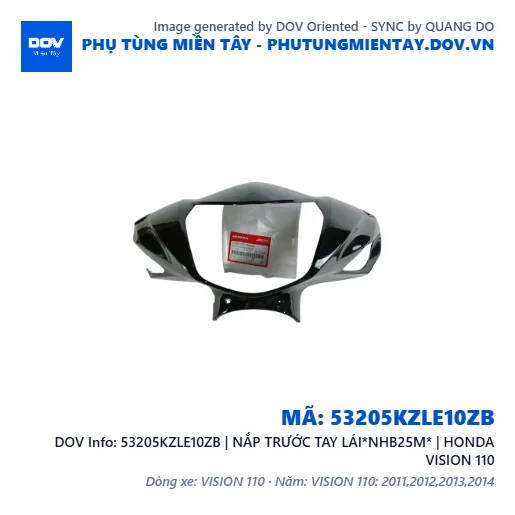53205KZLE10ZB | NẮP TRƯỚC TAY LÁI*NHB25M* | HONDA VISION 110 — 53205KZLE10ZB