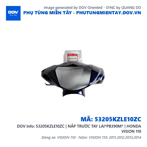 53205KZLE10ZC | NẮP TRƯỚC TAY LÁI*PB390M* | HONDA VISION 110 — 53205KZLE10ZC