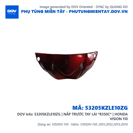 53205KZLE10ZG | NẮP TRƯỚC TAY LÁI *R350C* | HONDA VISION 110 — 53205KZLE10ZG