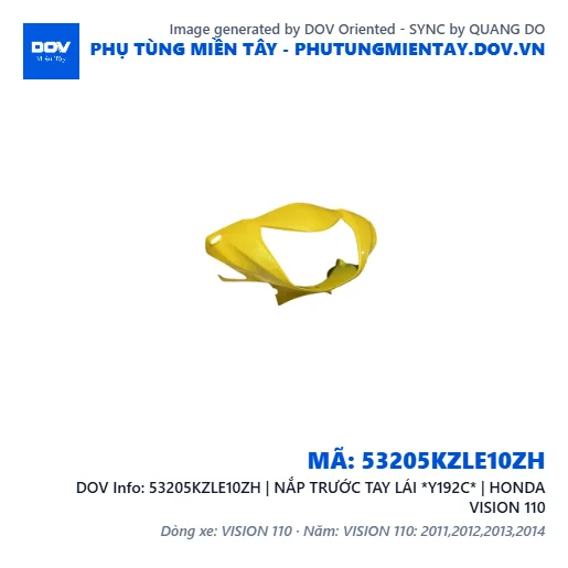 53205KZLE10ZH | NẮP TRƯỚC TAY LÁI *Y192C* | HONDA VISION 110 — 53205KZLE10ZH