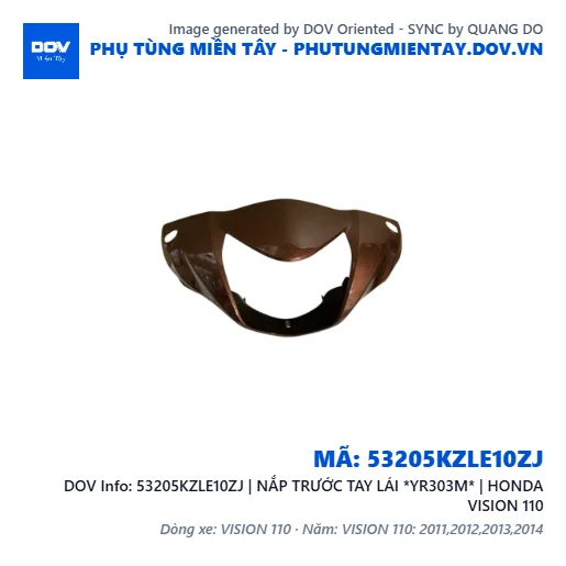 53205KZLE10ZJ | NẮP TRƯỚC TAY LÁI *YR303M* | HONDA VISION 110 — 53205KZLE10ZJ
