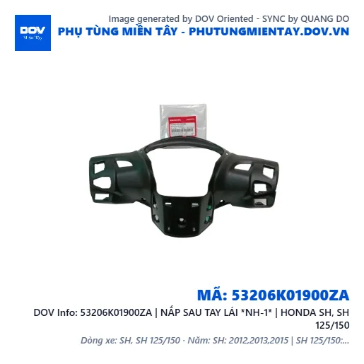 53206K01900ZA | NẮP SAU TAY LÁI *NH-1* | HONDA SH, SH 125/150 — 53206K01900ZA