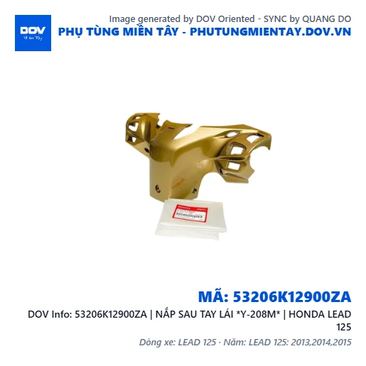 53206K12900ZA | NẮP SAU TAY LÁI *Y-208M* | HONDA LEAD 125 — 53206K12900ZA