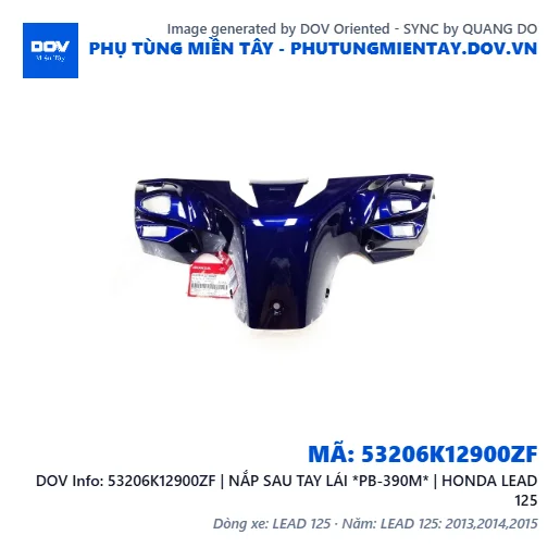 53206K12900ZF | NẮP SAU TAY LÁI *PB-390M* | HONDA LEAD 125 — 53206K12900ZF