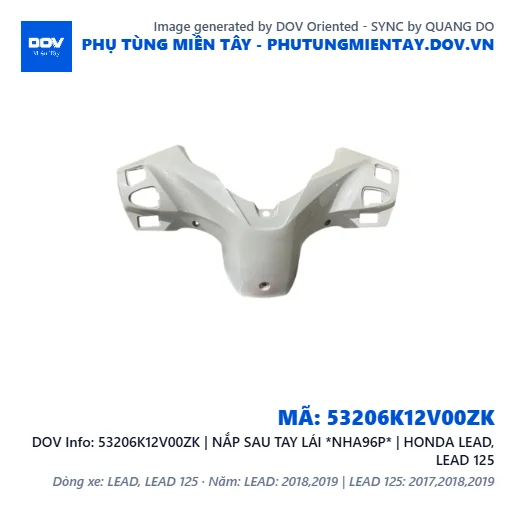 53206K12V00ZK | NẮP SAU TAY LÁI *NHA96P* | HONDA LEAD, LEAD 125 — 53206K12V00ZK