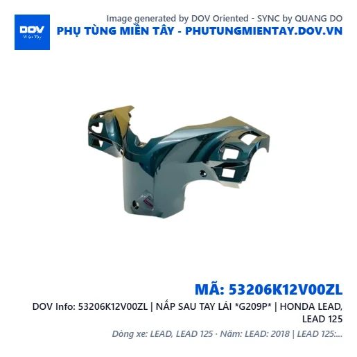 53206K12V00ZL | NẮP SAU TAY LÁI *G209P* | HONDA LEAD, LEAD 125 — 53206K12V00ZL