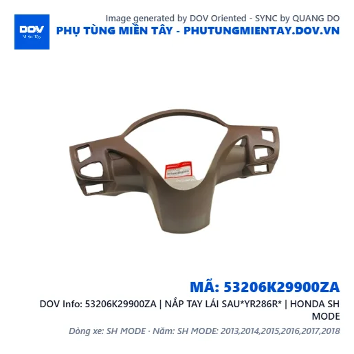 53206K29900ZA | NẮP TAY LÁI SAU*YR286R* | HONDA SH MODE — 53206K29900ZA
