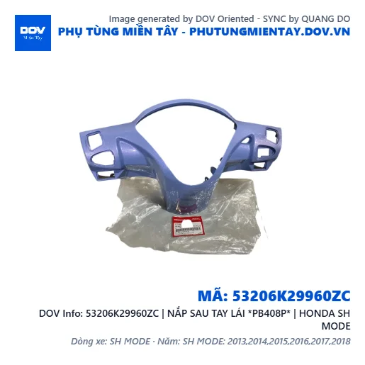 53206K29960ZC | NẮP SAU TAY LÁI *PB408P* | HONDA SH MODE — 53206K29960ZC