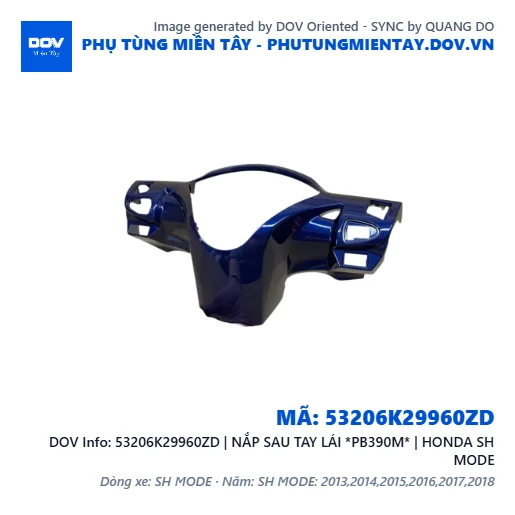 53206K29960ZD | NẮP SAU TAY LÁI *PB390M* | HONDA SH MODE — 53206K29960ZD