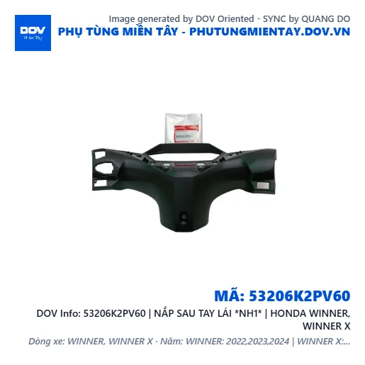 53206K2PV60 | NẮP SAU TAY LÁI *NH1* | HONDA WINNER, WINNER X — 53206K2PV60