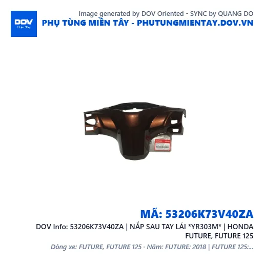 53206K73V40ZA | NẮP SAU TAY LÁI *YR303M* | HONDA FUTURE, FUTURE 125 — 53206K73V40ZA