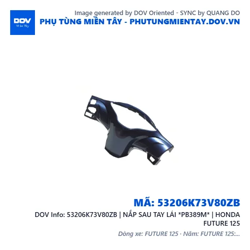 53206K73V80ZB | NẮP SAU TAY LÁI *PB389M* | HONDA FUTURE 125 — 53206K73V80ZB