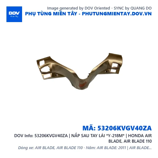 53206KVGV40ZA | NẮP SAU TAY LÁI *Y-218M* | HONDA AIR BLADE, AIR BLADE 110 — 53206KVGV40ZA